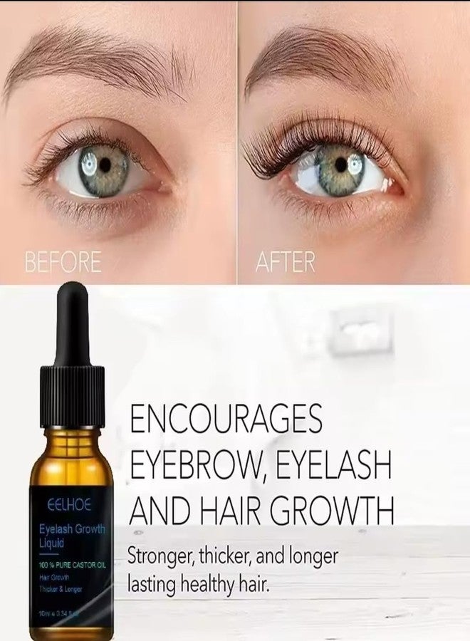 Eelhoe Eyelash Growth Serum, Pure Castor Oil, 0.34 fl oz with Applicator - Image 3